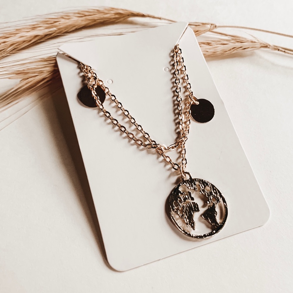 Gold Dainty Layered World Necklace